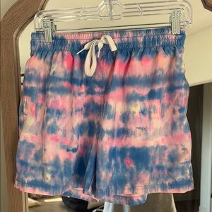 Chubbies Pink and Blue Tie-Dye Swim Shorts